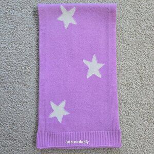 NWT Talbots Cashmere Lavender Scarf with White Stars